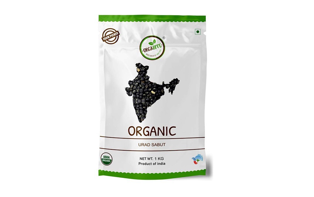 Orgabite Organic Urad Sabut    Pack  1` kilogram